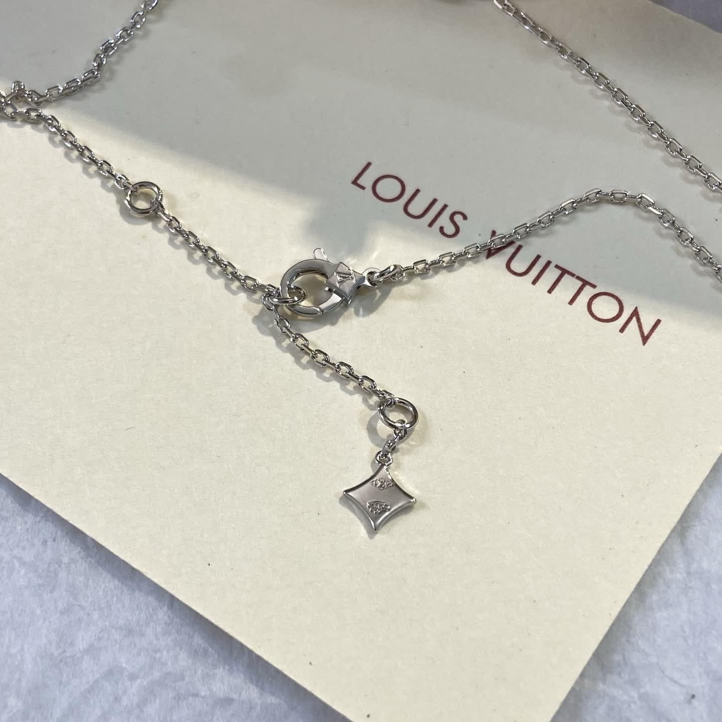 Louis Vuitton Silver Star Pendant Necklace-LX1256